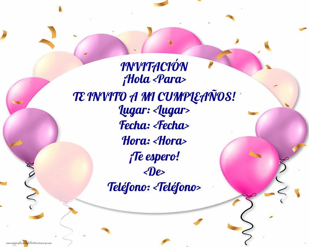 Crea invitaciones personalizadas de cumpleaños: Niña