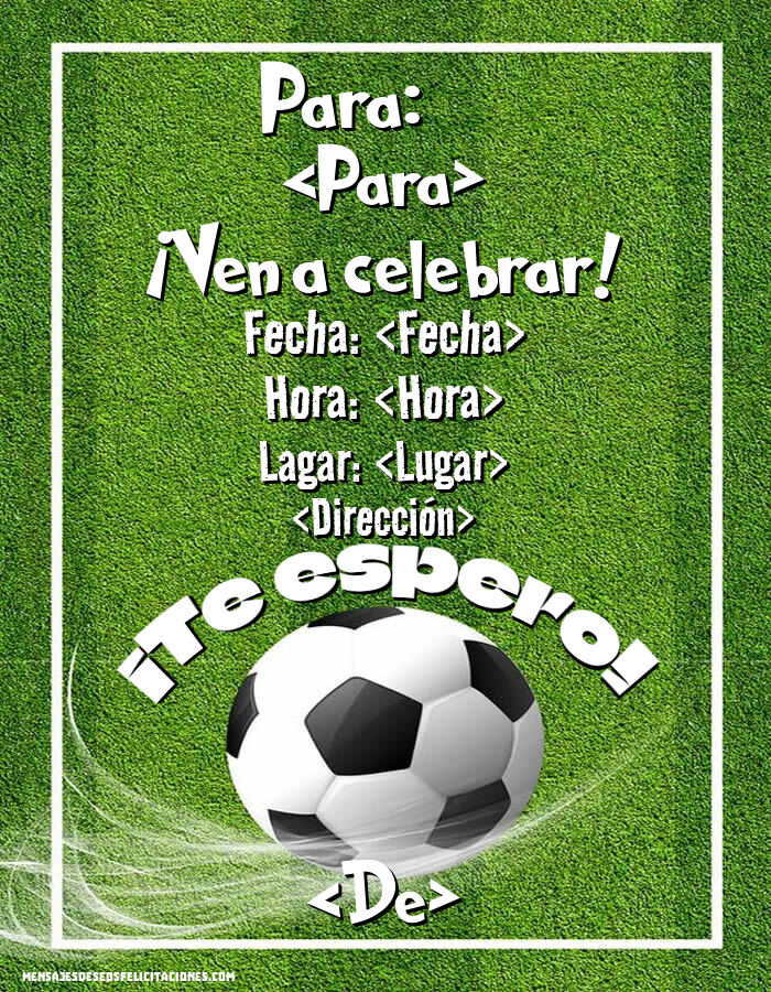 Invitación de fútbol para niños | Personalizar invitaciones de cumpleaños para niños