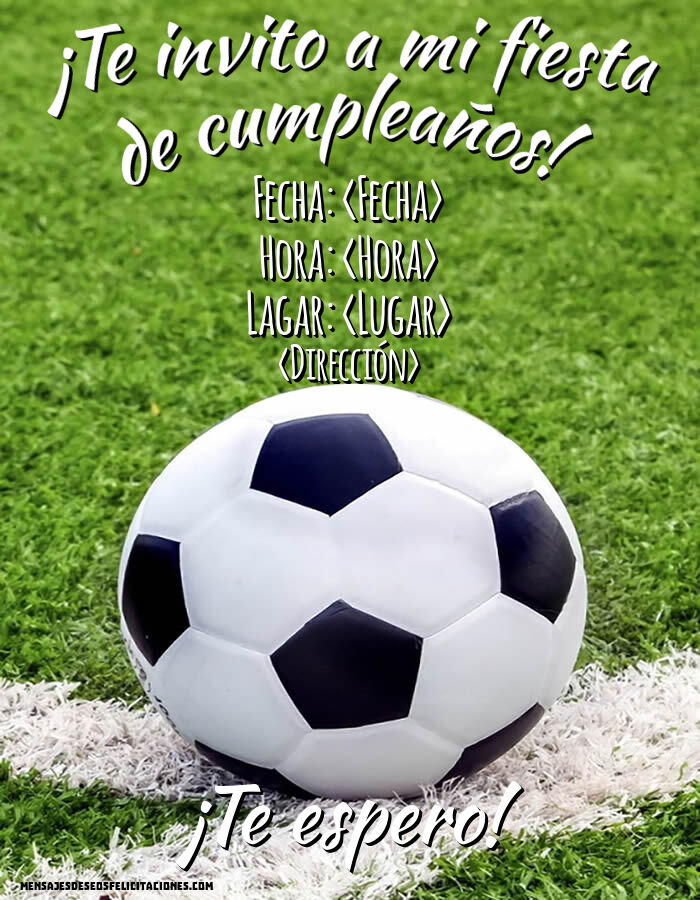 Invitación de fútbol | Personalizar invitaciones de cumpleaños para niños