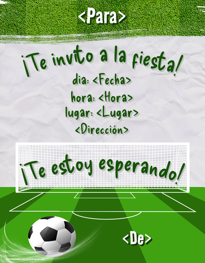 Fiesta temática de fútbol para chicos | Personalizar invitaciones de cumpleaños para niños