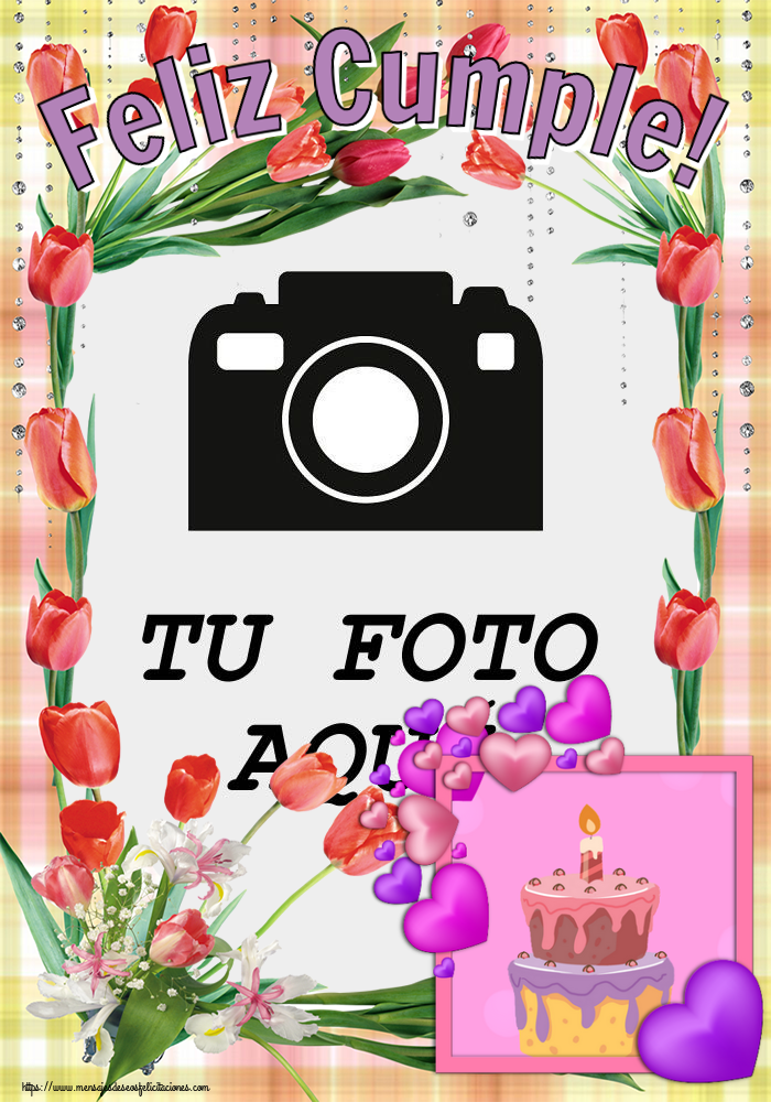 Personalizar tarjetas de cumpleaños | Feliz Cumple! - Marco de foto