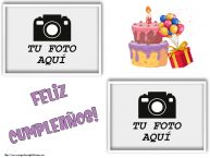 Personalizar tarjetas de cumpleaños | ¡Feliz Cumpleaños! - Marco de foto