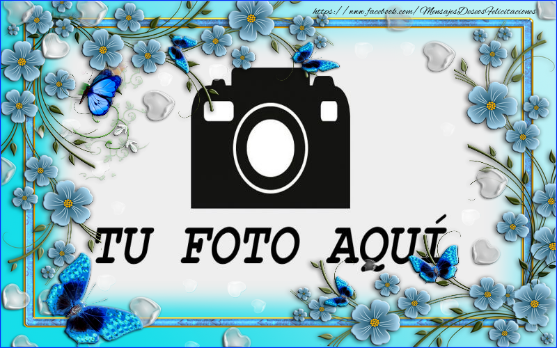 Personalizar imagen con fotos | Marco para fotos con flores