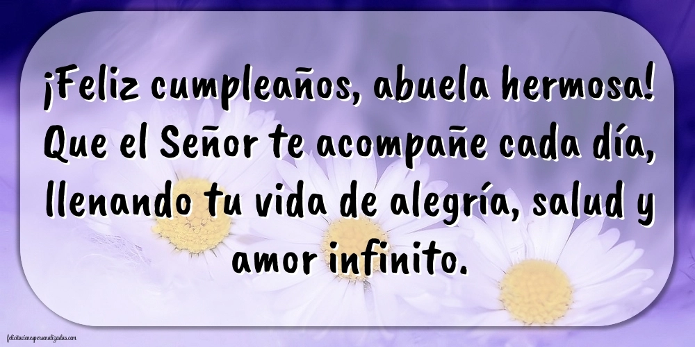Imágenes con Frases de Feliz Cumpleaños Abuela: Flores