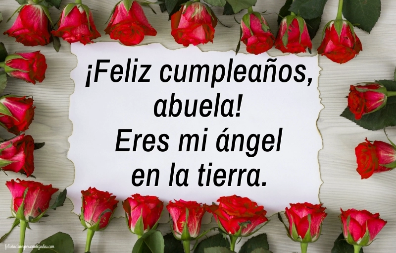 Imágenes con Frases de Feliz Cumpleaños Abuela: Flores