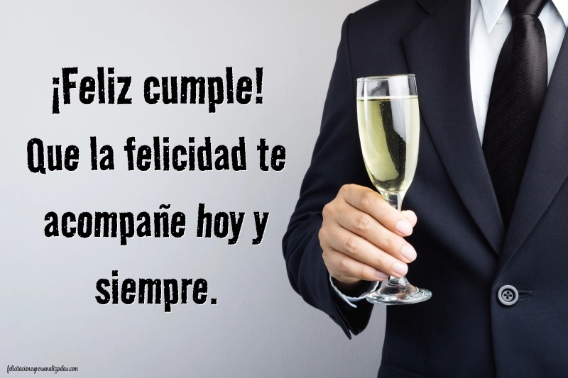 Imágenes con Frases de Feliz Cumpleaños Amigo: Champán