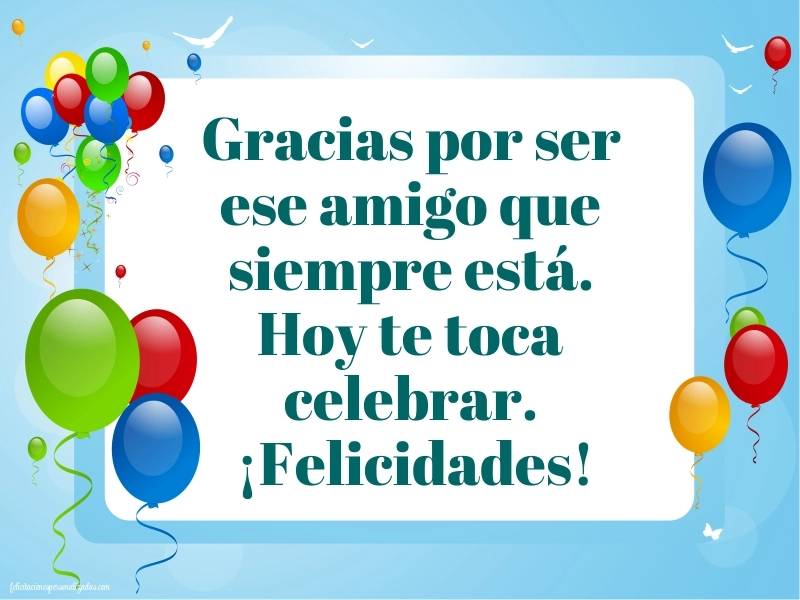Imágenes con Frases de Feliz Cumpleaños Amigo: Globos