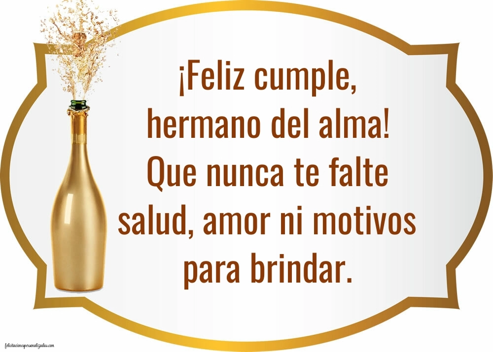 Imágenes con Frases de Feliz Cumpleaños Amigo: Champán
