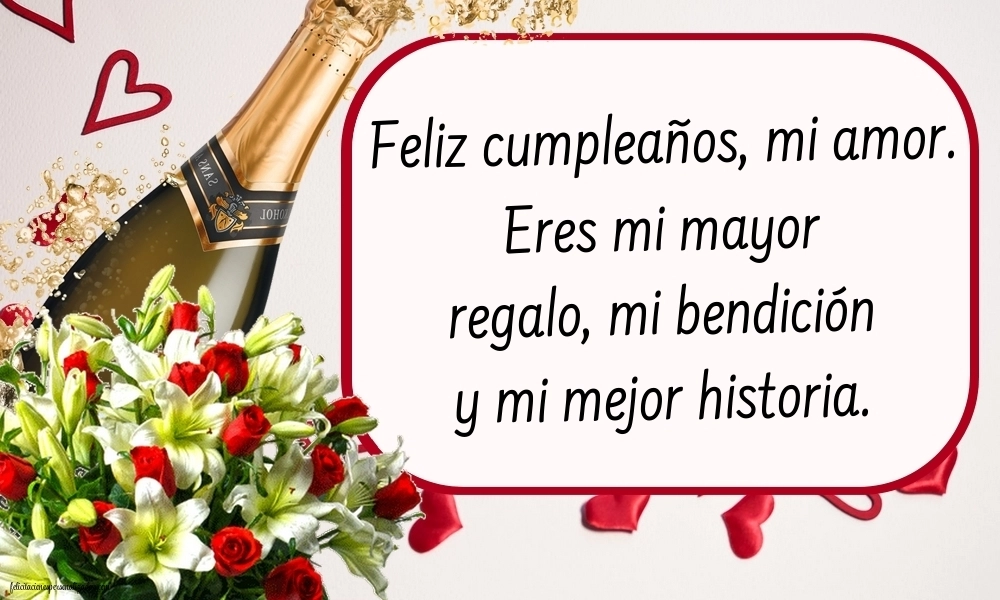 Imágenes con Frases de Feliz Cumpleaños Esposa: Flores