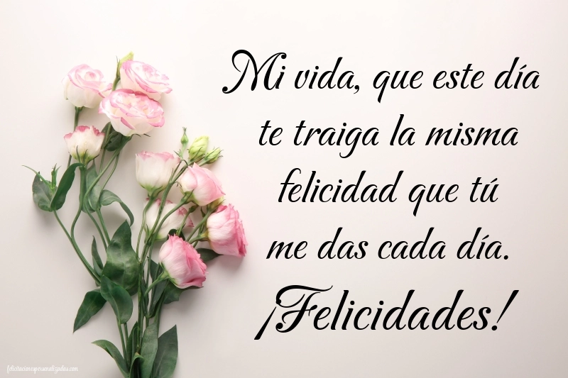 Imágenes con Frases de Feliz Cumpleaños Esposa: Flores
