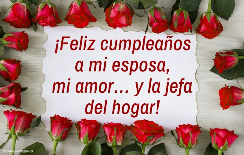 Imágenes con Frases de Feliz Cumpleaños Esposa: Flores