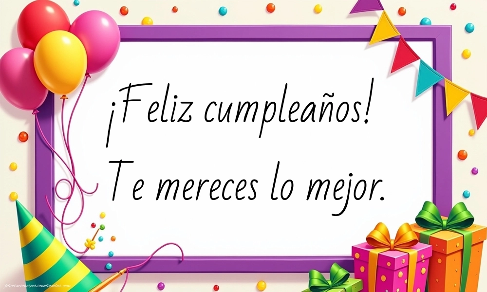 Imágenes con Frases de Feliz Cumpleaños Hermano: Globos y regalos