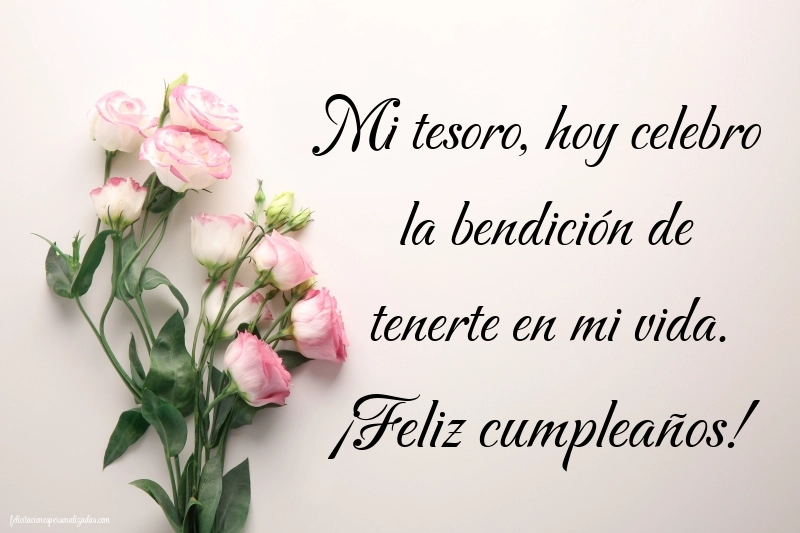 Imágenes con Frases de Feliz Cumpleaños Nieta: Flores