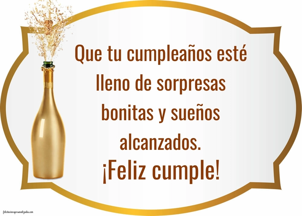 Imágenes con Frases de Feliz Cumpleaños Nieto: Champán