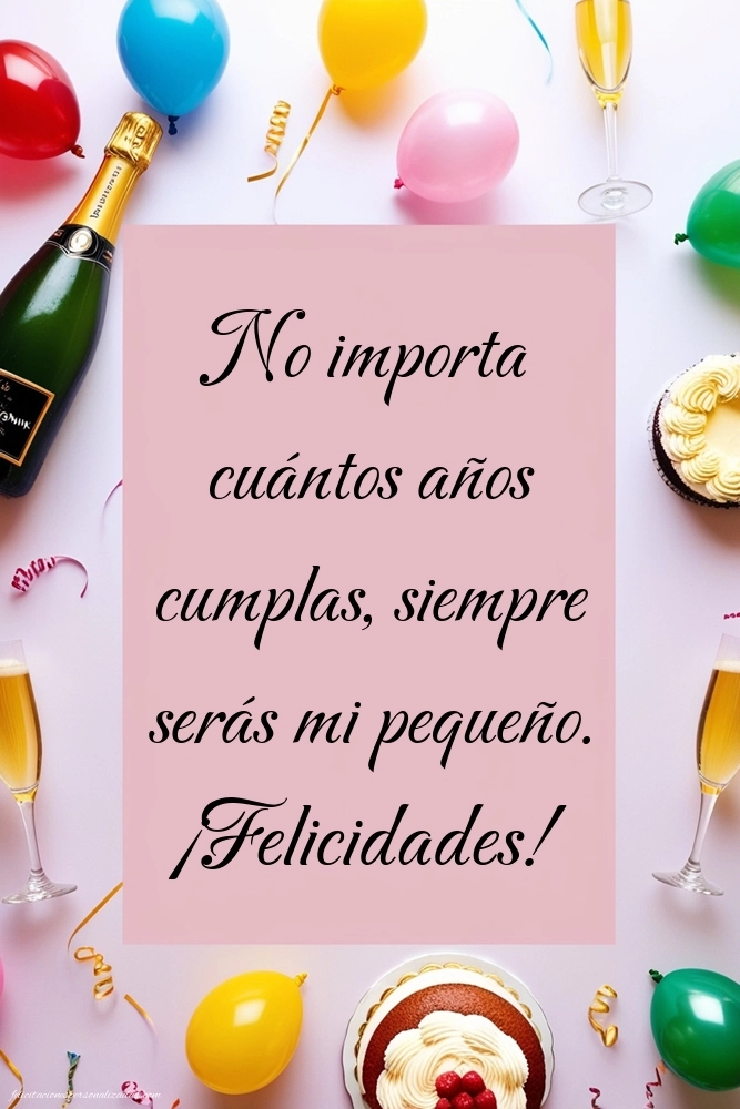 Imágenes con Frases de Feliz Cumpleaños Nieto: Champán