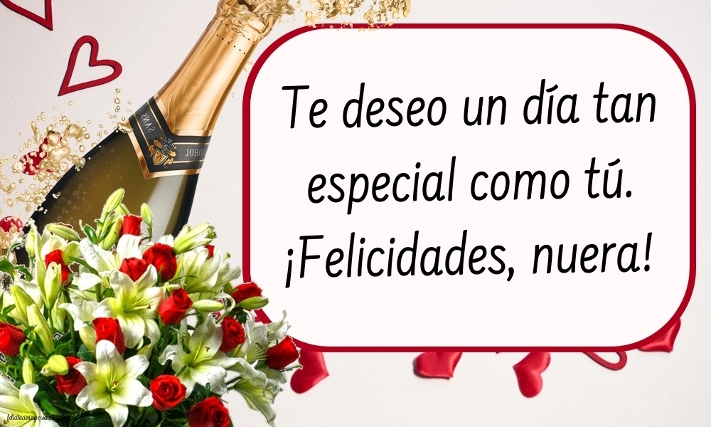 Imágenes con Frases de Feliz Cumpleaños Nuera: Flores