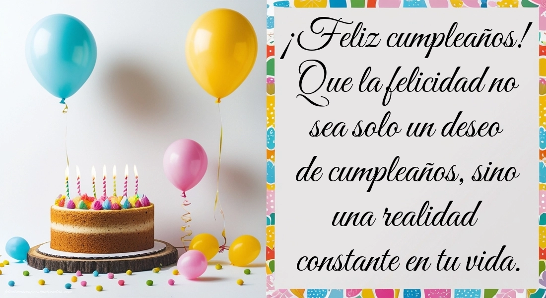 Imágenes con Frases de Feliz Cumpleaños Primo: Torta y globos