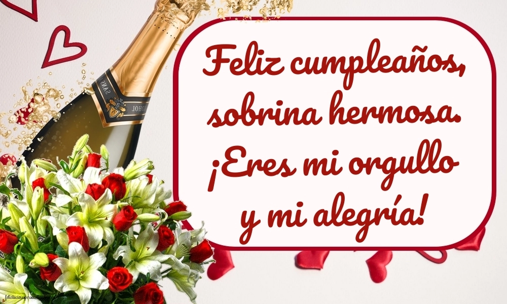 Imágenes con Frases de Feliz Cumpleaños Sobrina: Flores