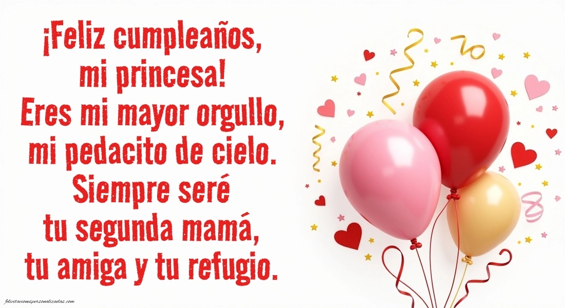 Imágenes con Frases de Feliz Cumpleaños Sobrina: Globos