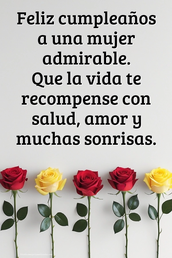 Imágenes con Frases de Feliz Cumpleaños Suegra: Rosas