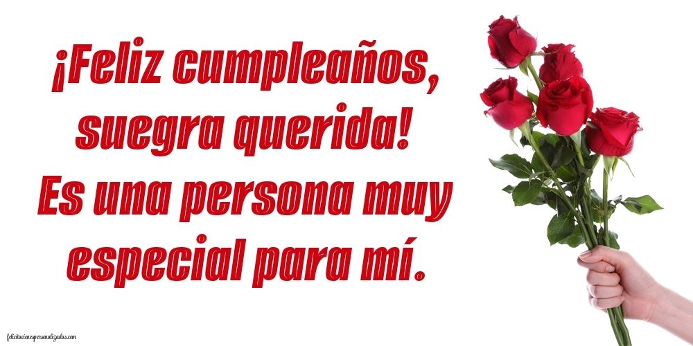 Imágenes con Frases de Feliz Cumpleaños Suegra: Flores