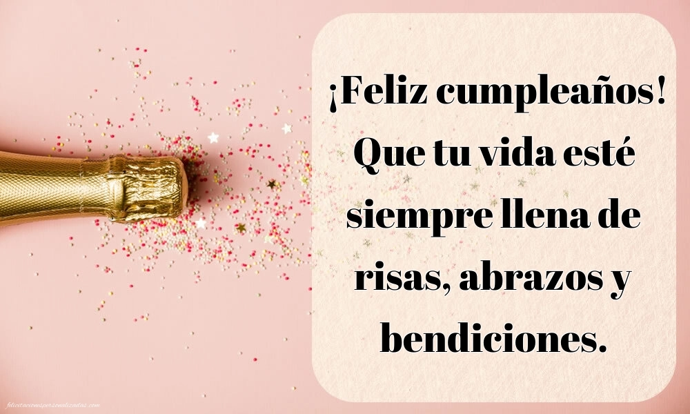 Imágenes con Frases de Feliz Cumpleaños Tía: Champán y confeti