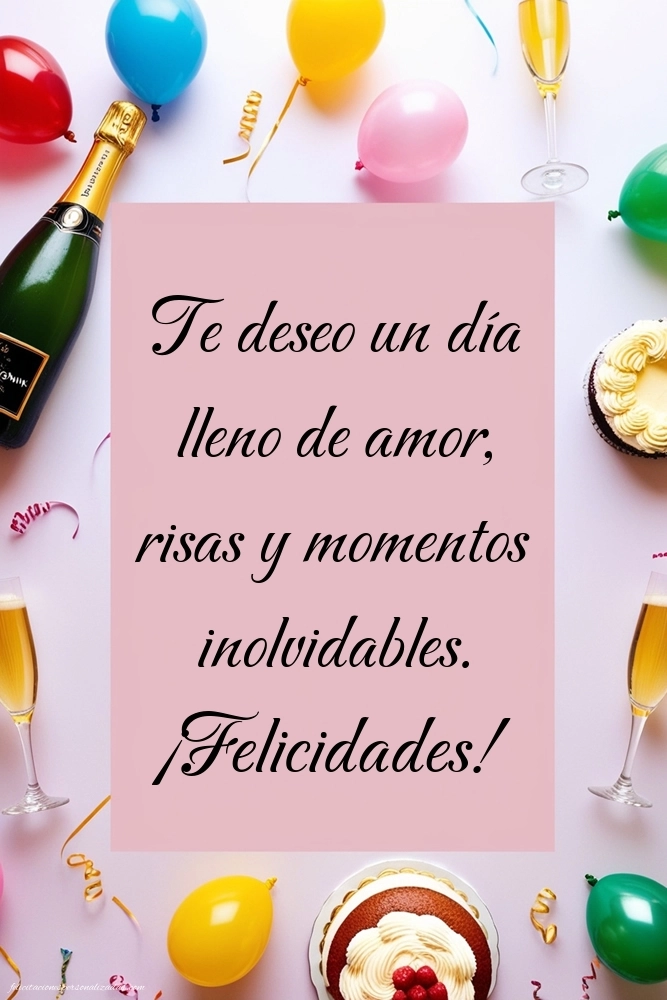 Imágenes con Frases de Feliz Cumpleaños Tio: Champán