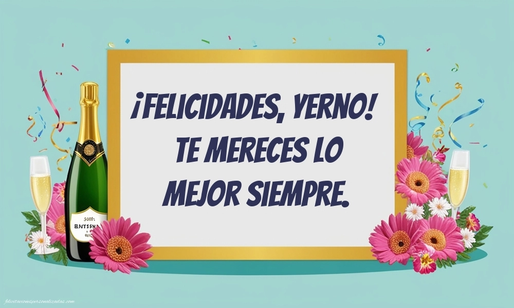 Imágenes con Frases de Feliz Cumpleaños Yerno: Champán