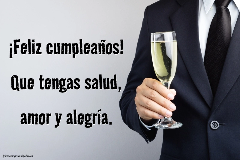 Imágenes con Frases de Feliz Cumpleaños Yerno: Champán