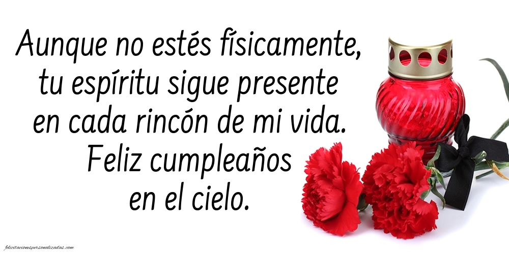 Imágenes de Feliz Cumpleaños en el Cielo: Velas y flores conmemorativas