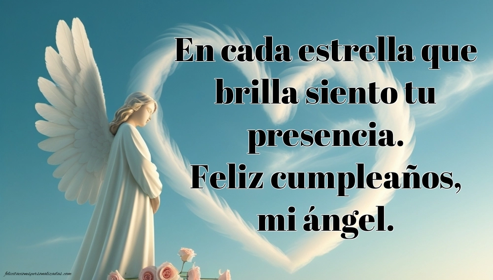 Imágenes de Feliz Cumpleaños en el Cielo: Flores y Velas (Conmemoración)