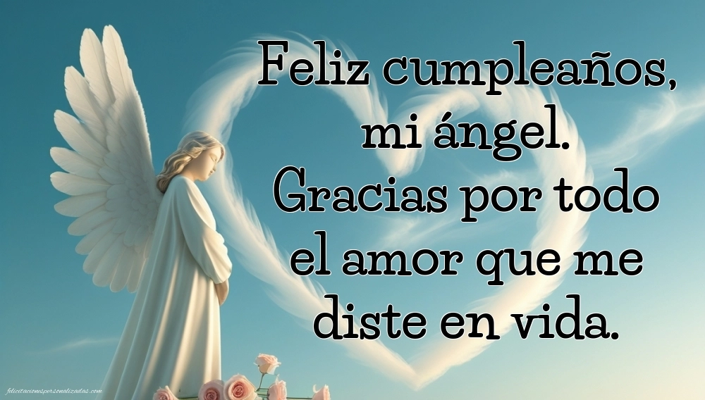 Imágenes de Feliz Cumpleaños hasta el Cielo Abuela: Flores y Velas (Conmemoración)
