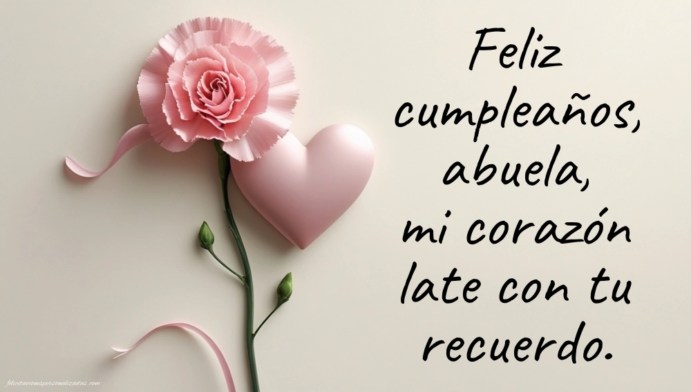 Imágenes de Feliz Cumpleaños hasta el Cielo Abuela: Flores y Velas (Conmemoración)