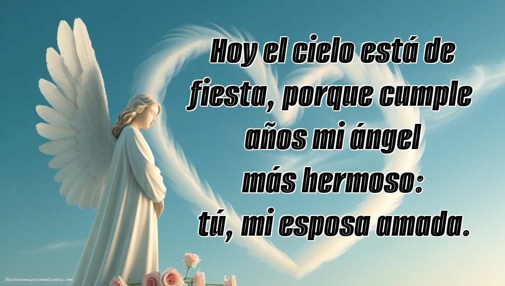 Imágenes de Feliz Cumpleaños hasta el Cielo Esposa: Flores y Velas (Conmemoración)