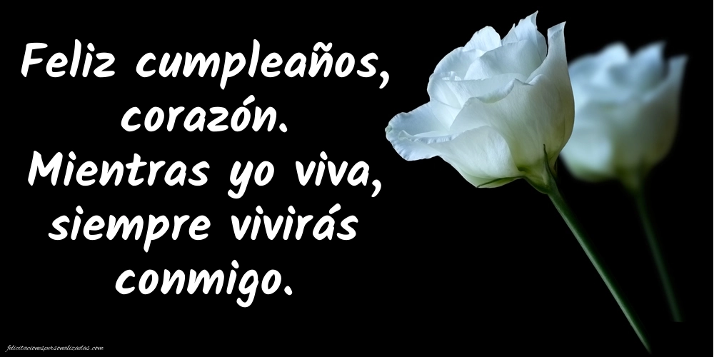 Imágenes de Feliz Cumpleaños hasta el Cielo Esposa: Flores y Velas (Conmemoración)