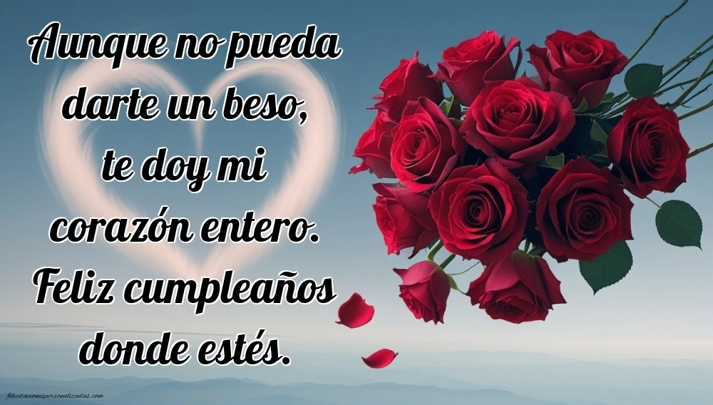 Imágenes de Feliz Cumpleaños hasta el Cielo Esposo: Flores y Velas (Conmemoración)