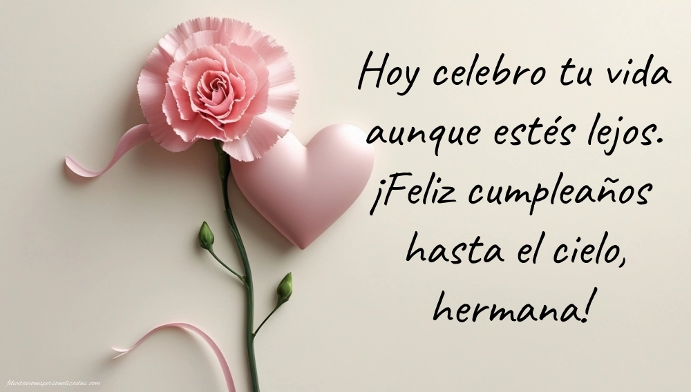 Imágenes de Feliz Cumpleaños hasta el Cielo Hermana: Flores y Velas (Conmemoración)