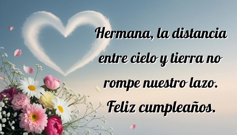 Imágenes de Feliz Cumpleaños hasta el Cielo Hermana: Flores y Velas (Conmemoración)