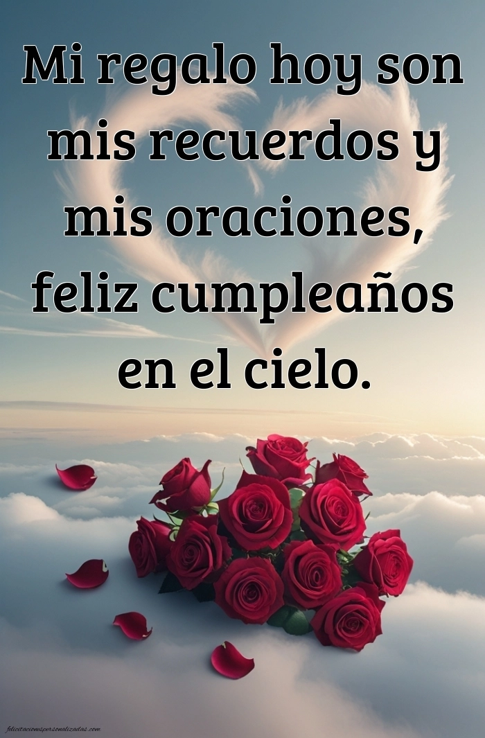 Imágenes de Feliz Cumpleaños hasta el Cielo Hermano: Flores y Velas (Conmemoración)