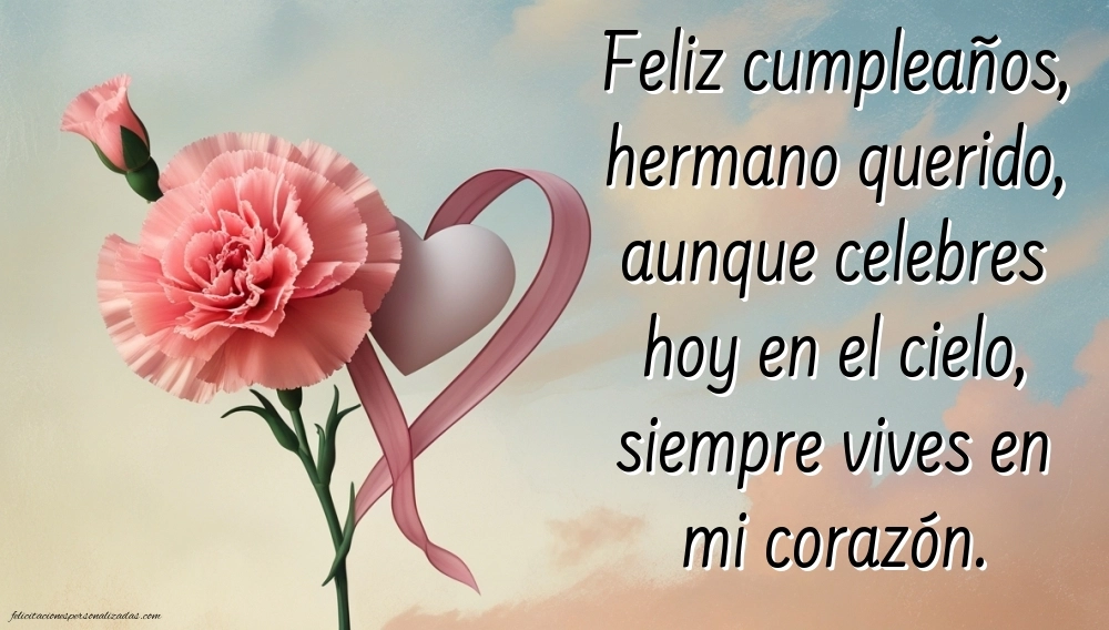 Imágenes de Feliz Cumpleaños hasta el Cielo Hermano: Flores y Velas (Conmemoración)