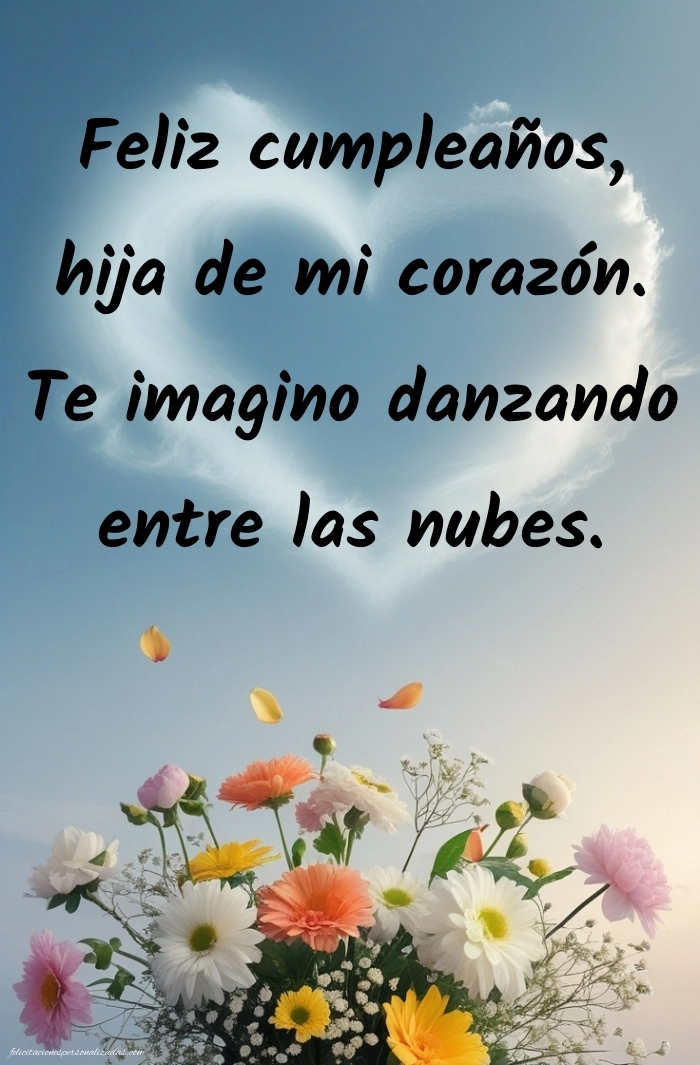 Imágenes de Feliz Cumpleaños hasta el Cielo Hija: Flores y Velas (Conmemoración)