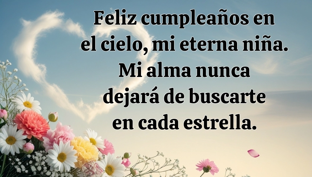 Imágenes de Feliz Cumpleaños hasta el Cielo Hija: Flores y Velas (Conmemoración)