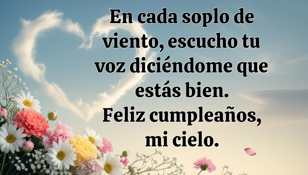 Imágenes de Feliz Cumpleaños hasta el Cielo Hijo: Flores y Velas (Conmemoración)