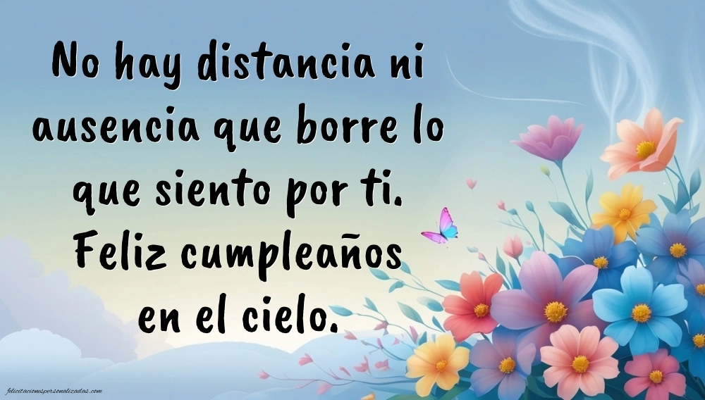 Imágenes de Feliz Cumpleaños hasta el Cielo Mamá: Flores y Velas (Conmemoración)