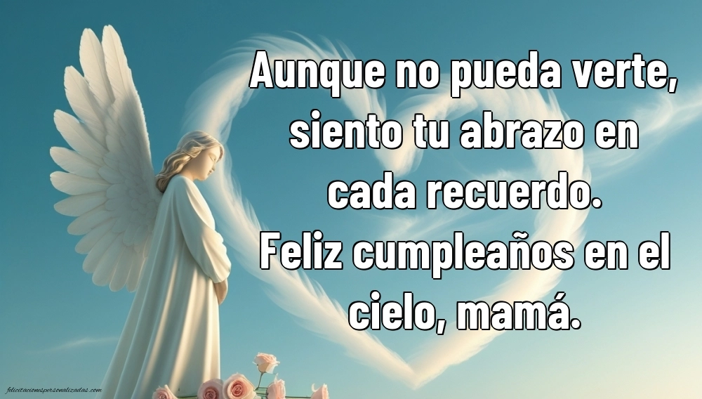 Imágenes de Feliz Cumpleaños hasta el Cielo Mamá: Flores y Velas (Conmemoración)