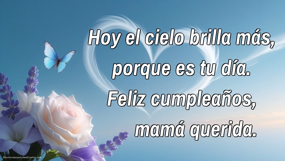 Imágenes de Feliz Cumpleaños hasta el Cielo Mamá: Flores y Velas (Conmemoración)