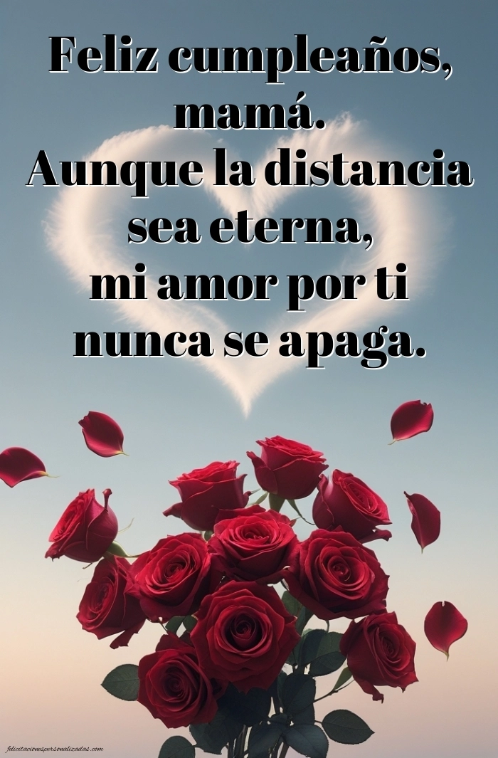 Imágenes de Feliz Cumpleaños hasta el Cielo Mamá: Flores y Velas (Conmemoración)