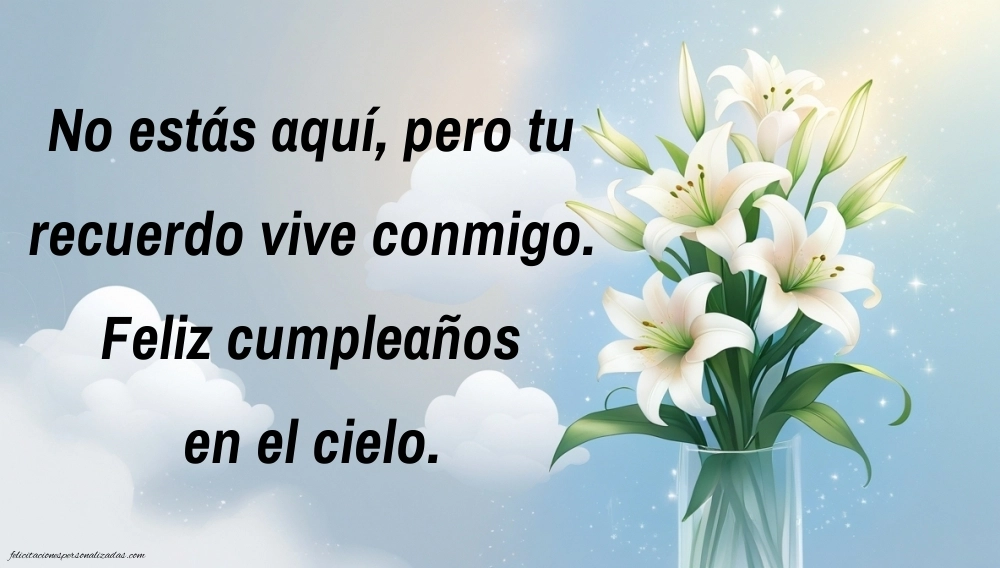 Imágenes de Feliz Cumpleaños hasta el Cielo Prima: Flores y Velas (Conmemoración)