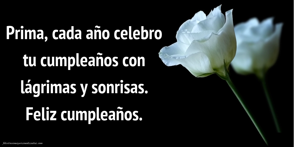 Imágenes de Feliz Cumpleaños hasta el Cielo Prima: Flores y Velas (Conmemoración)