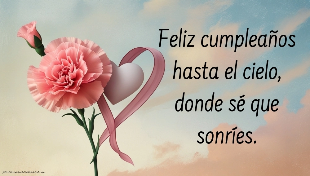 Imágenes de Feliz Cumpleaños hasta el Cielo Prima: Flores y Velas (Conmemoración)